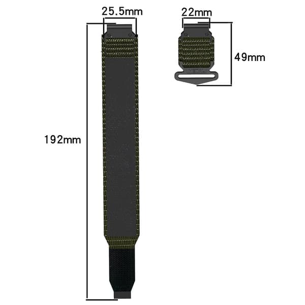 Nylonhihna tarranauhalla Garmin Fenix 7X/7X Pro/Instinct 2X/QuickFit 26mm - Harmaa Harmaa Garmin Fenix 7X Harmaa Harmaa Grey