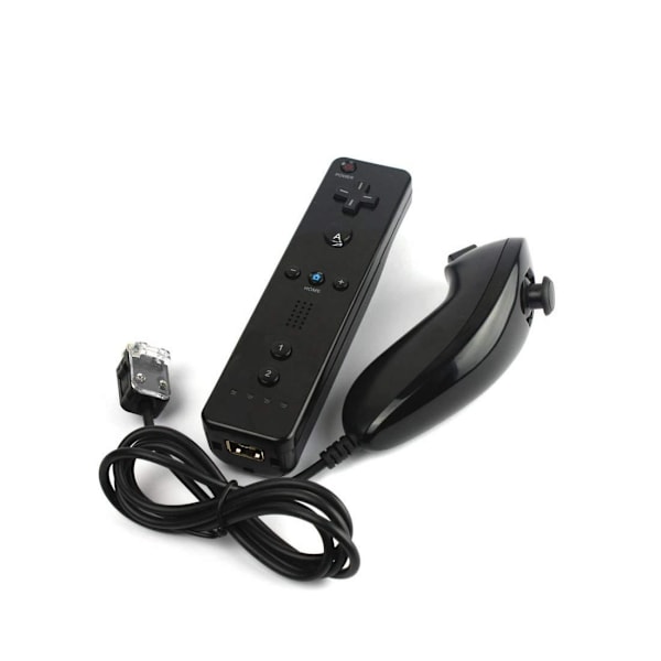 Wii Remote Plus + Nunchuck Motion Plus (Sort)