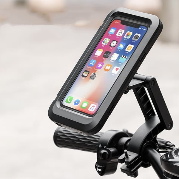 Vandtæt mobilholder til cykel/motorcykel/scooter, roterbar
