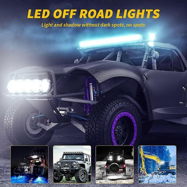Arbeidslys 48W LED Hovedlys Flood Spotlys Vanntett for Off-road Lastebil Båt