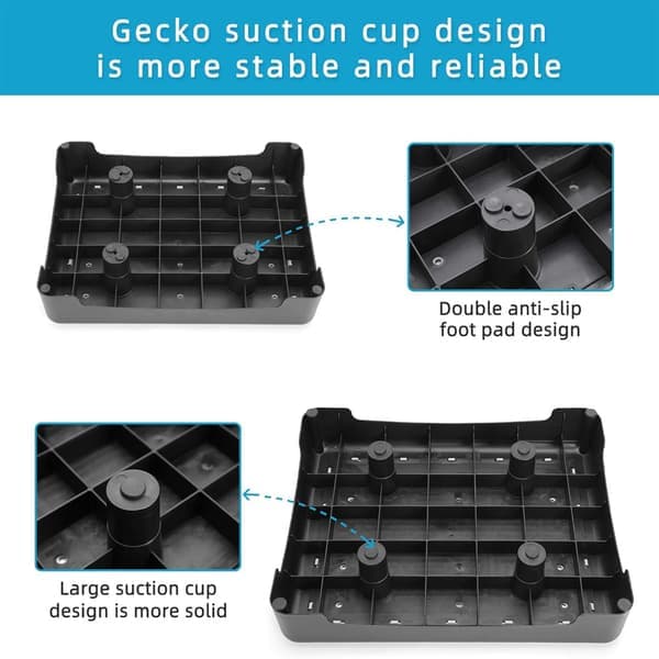 Low Step Stool for Seniors - Stable Half Step Large Platform for Adults, Non-Slip - Lightweight - Bathtub Black Background+Dotted White Cushion 43*33*9cm