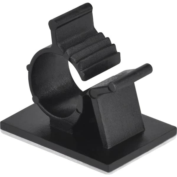 Adjustable Self-Adhesive Nylon Cable Ties - Black (50-Pack)