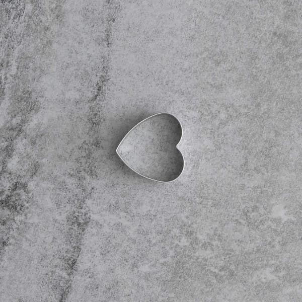 Hjerteformet utstikker kakemål Hjerte 5,5 cm aluminium Silver silver
