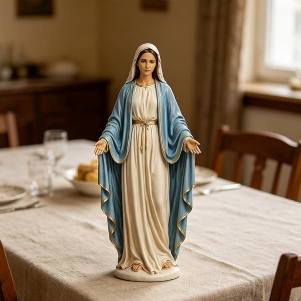 Jungfru Marias staty Katolsk Jungfru Marias staty, Jungfru Marias figurprydnad för heminredning Religiös present