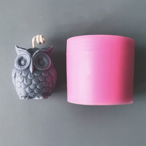 3D ugle lysform silikoneform til lysfremstilling DIY håndlavet