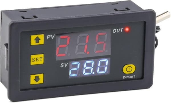 W3230 20A 12V Digital Termostat, Digital Temperaturkontroller, Varme Kjøling Kontroll, Termometerinstrument