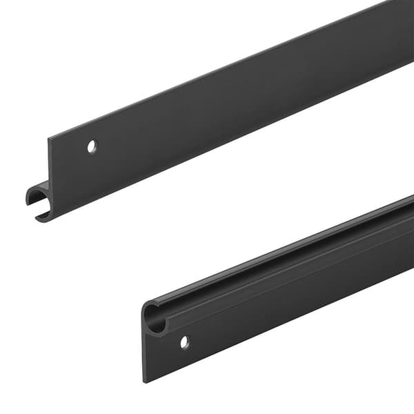 Markiseskinne aluminium sort 45 100 x 3,2 cm x Ø10 mm