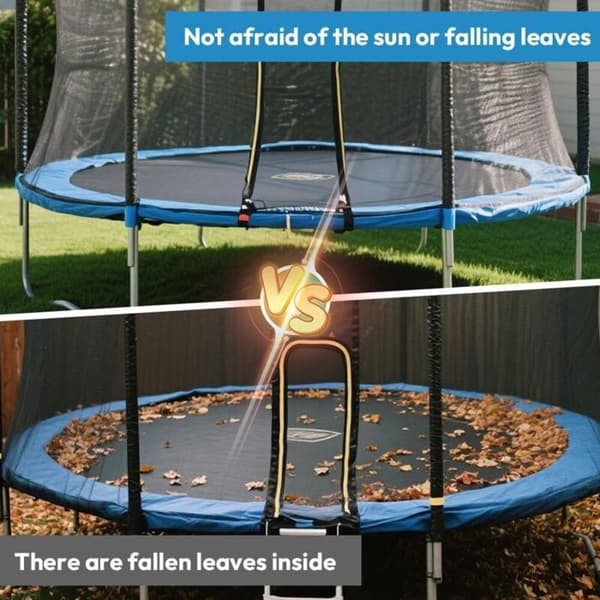 Trampolintilbehør: Solbeskyttelse for 305 cm / 6-stangs trampoline – Vanntett og UV-bestandig