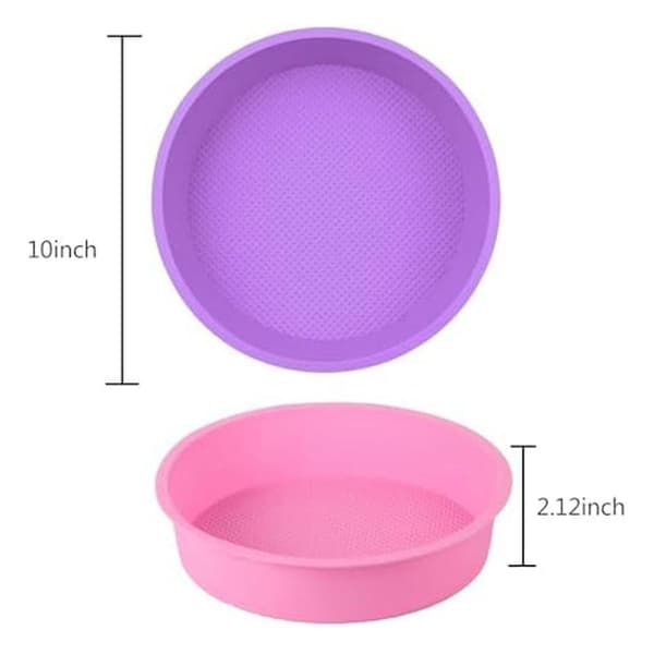 2-pak Cheesecake Pan Protector, Vandbadsbeskyttelse til 9, 9,5 tommer rund springform, rund kage Pink  Purple