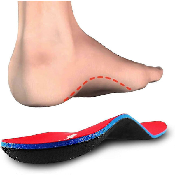 Ortopediska inläggssulor för plattfot, hälsporre, plantar fasciit, skoinlägg för arbete xl 46-47