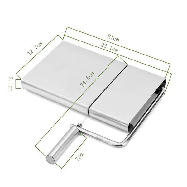 Cheese slicer with grated cheese - adjustable cheese board with 4 extra wires for clear cutting