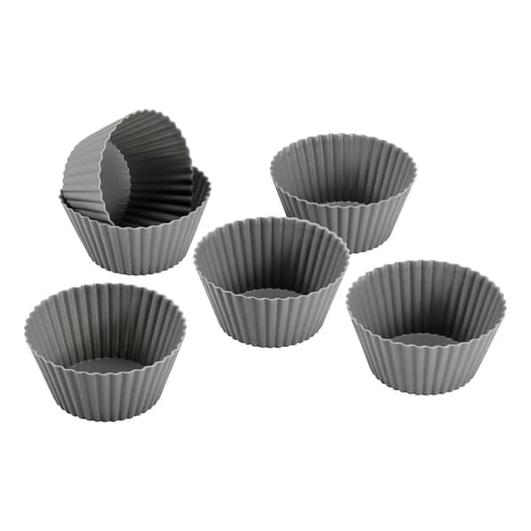 Muffinsform XL 6-pak Silikone Cookie grå gray