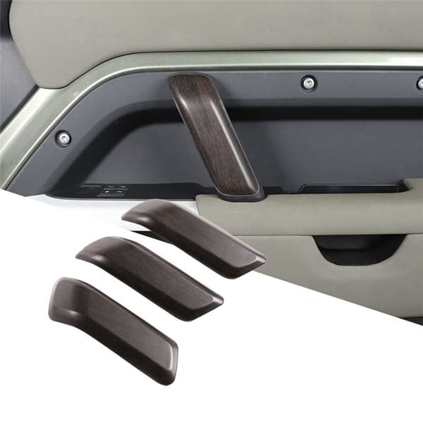 3 Pcs. Car Interior Door Handle Trim for 110 2020-2023 Inner Pull Wood High Version