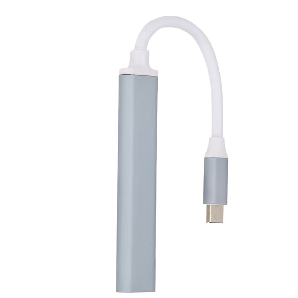 USB C Hub 4-in-1 High-Speed Lightweight Portable USB Docking Station for Keyboard Printer Mobile Phone Tablet Gray
