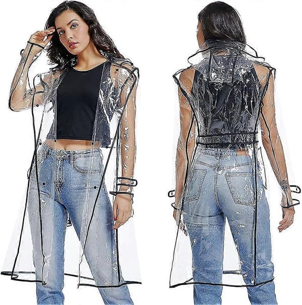 Waterproof Raincoat Lightweight Packable Rain Jacket Transparent Rain Ponchos