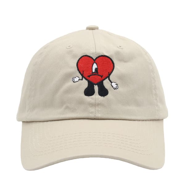 Bad Bunny Brodeerattu Baseball-lippis Punainen Sydän Ankka Kieli Hattu