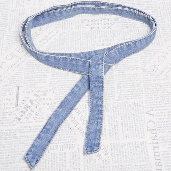 Jeans-taljebælte til kvinder Justerbart bindebælte Mørkeblå Deep Blue Deep Blue