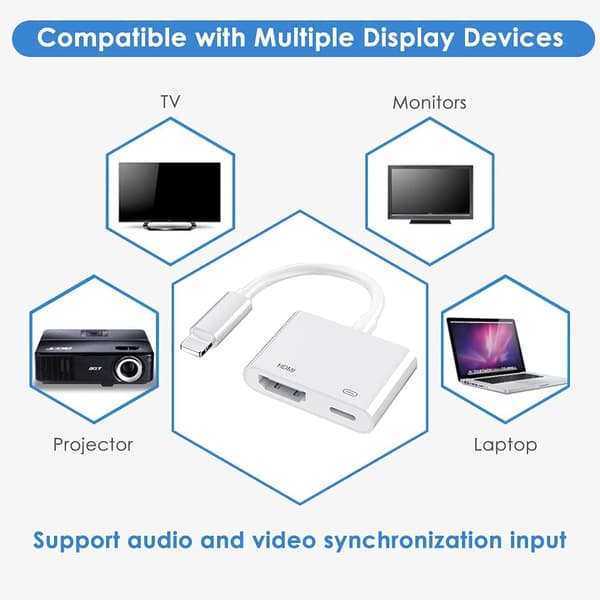 Applen Lightning Digital AV -sovitin Apple MFi -sertifioitu