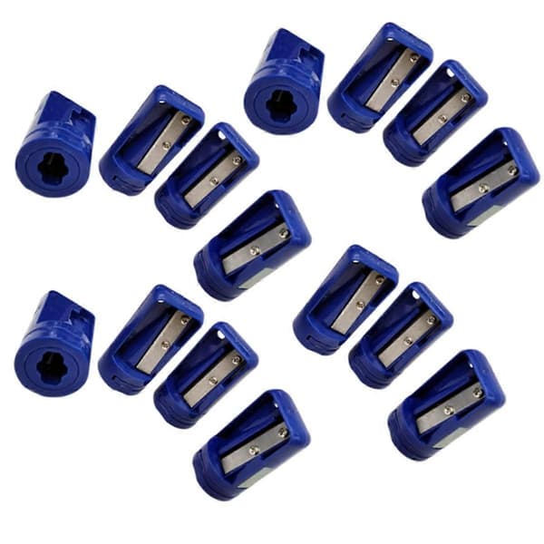 15 st Octagonal Carpenter Pencil Sharpener Square Oval Carpenter Pencil Manual Sharpener Dark Blue