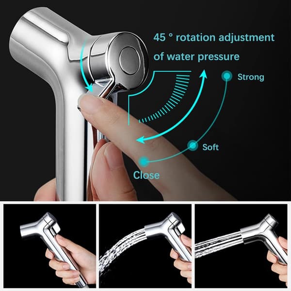 Adjustable Bidet Hand Shower for Toilets - Flexible Sprayer for Various Applications