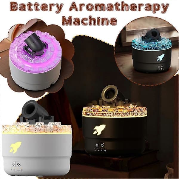 Cannon Blast Aroma Luftfukter LED Dampkanon Luftfukter Stille Diffuser Aroma Hvit US-plugg White US Plug