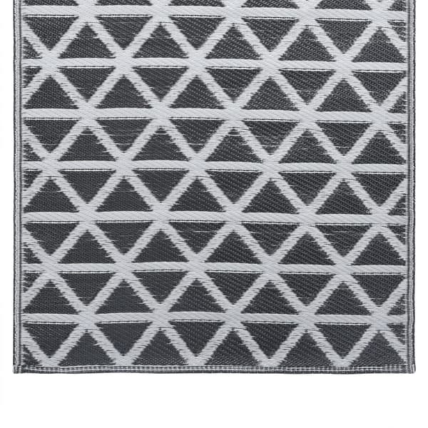 vidaXL Udendørstæppe ARAKIL sort 190x290 cm PP Svart black
