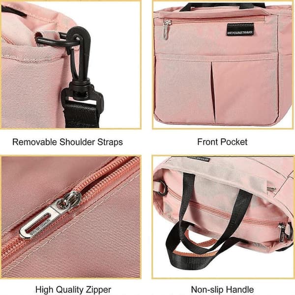 Liten 7L lunsjpose Vanntett piknikpose Isolert lunsjpose Termisk pose (rosa)