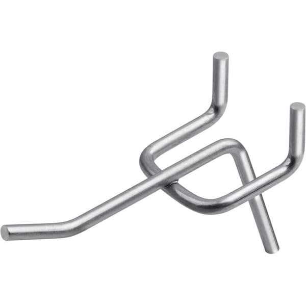 30 stk. Perforerede vægkroge 60 x 38 mm, Bæreevne 25 kg, Metal, Krom