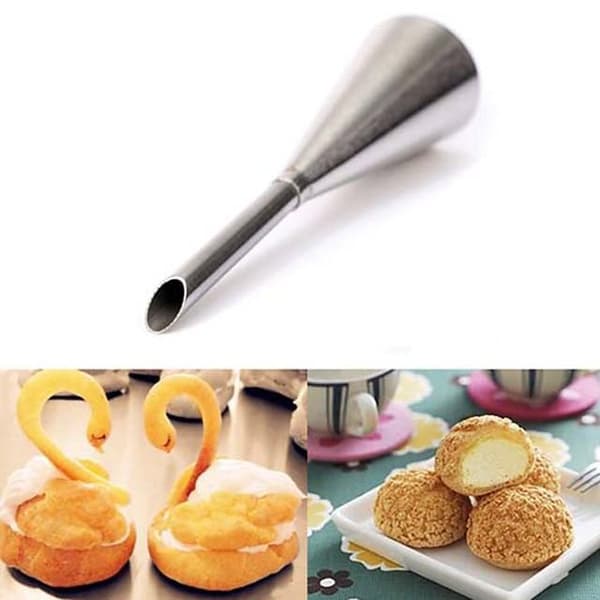 Fyllingsrør Stor Smultring/ Cupcake Silver silver