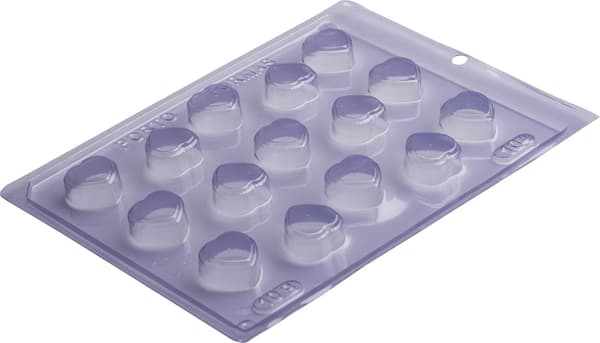 Pralineform Hjerte Chokoladeform - Porto Formas 104 Transparent transparent