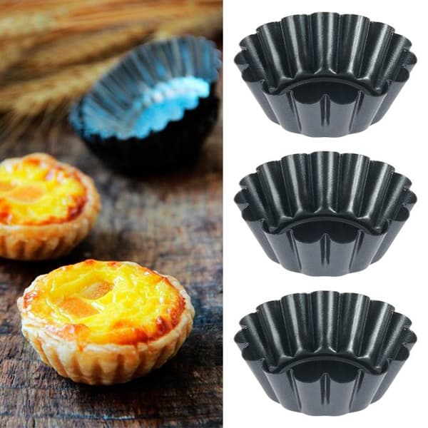Egg Tart Mold, Reusable Carbon Steel Baking Molds