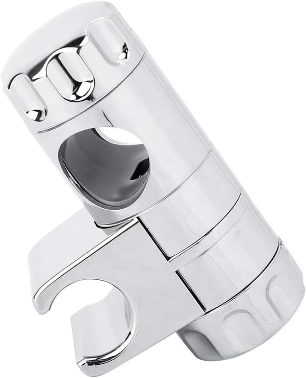 25mm Replacement Shower Rail Bracket - Adjustable Sliding Rail Arm Clamp - Chrome