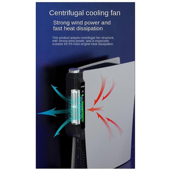 Host Turbine Køleblæser Centrifugal Tre-trins vind USB-interface til P5-konsol