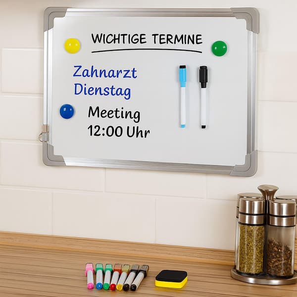 Magnetisk whiteboard 30x40 cm med tuscher og magneter