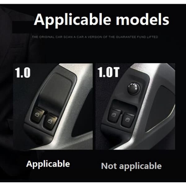 Decorative sticker for Smart 2010-2014 car window grass lift switch, fiber