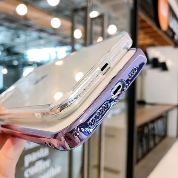 Galvanisert TPU-telefondeksel passer til iPhone 11 Pro Max Lilla