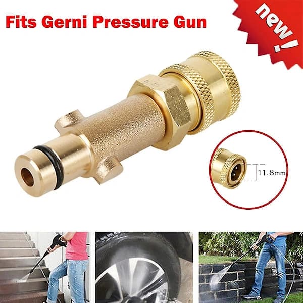 Nilfisk Gerni BY Högtryckstvätt Adapter Skumkanonflaskkontakt Mässing Honadapter