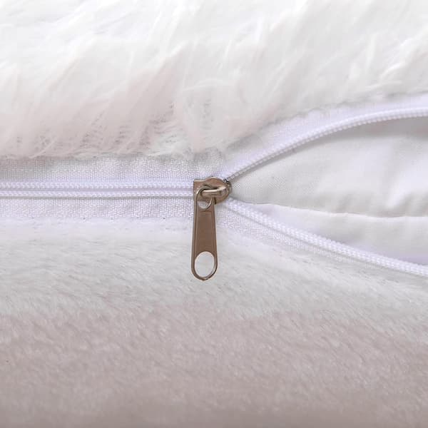 Kuddfodral i fuskpäls polyester 40x40 cm för soffa säng hem kontor