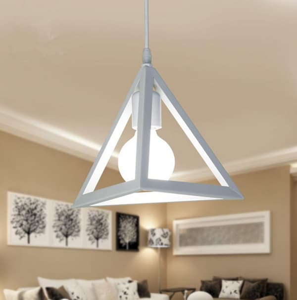 E27 modern metallkrona vit bur modern taklampa