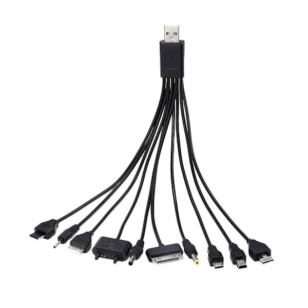 1 pc 10-in-1 Multifunctional Charger USB Cables For Ipod Motorola Nokia Samsung Lg Sony Ericsson Consumer Electronics Data Cables