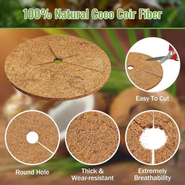 Kokosfiber-mulchskiver 30 cm 4-pak