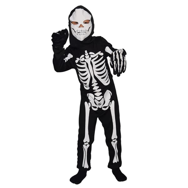 Halloween Børnekostume til børn Skelet Spøgelse Rollespil Kostume Bal Spøgelse Kostume Heldragt til 130cm-140cm Børn