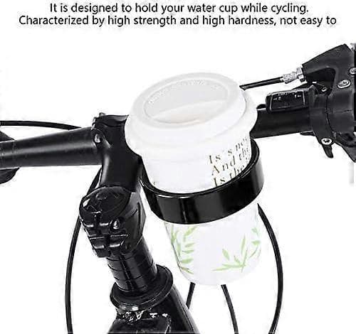 Cykelstyr-vandflaskeholder i aluminiumslegering til cykling (Sort)