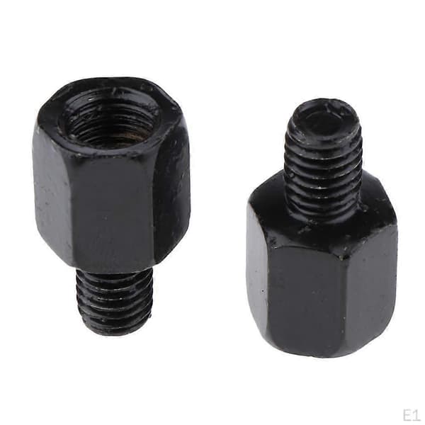2 x 10mm til 8mm adapter skrue LH/RH motorcykel sort stål