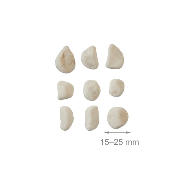 Marmorgrus hvid 15-25 mm