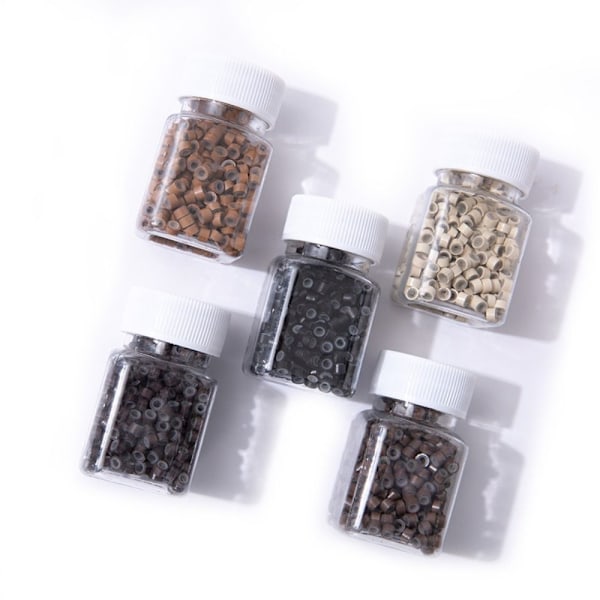 500 STK Hårperler Micro Links Ringe SORT Black