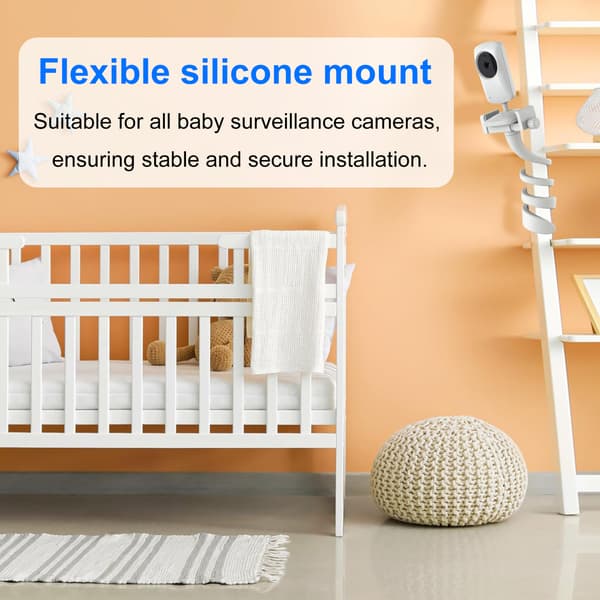 Universell babycall-holder fleksibel silikon hvit 30 cm