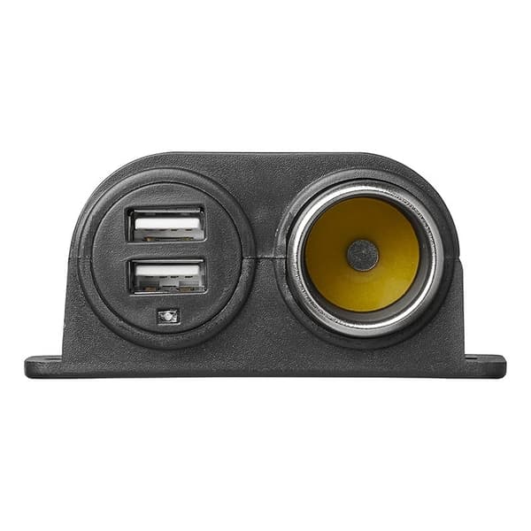 Pinta-asennettava tupakansytytinliitäntä + 2xUSB tyyppi A 12V/24V