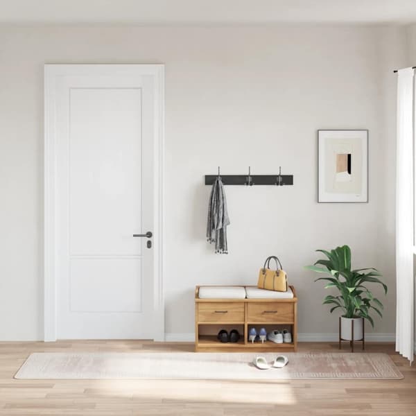vidaXL Tæppe vaskbart 80x300 cm beige Beige beige