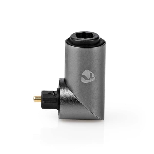 Nedis TosLink-adapter 90° aluminium grå Antracit